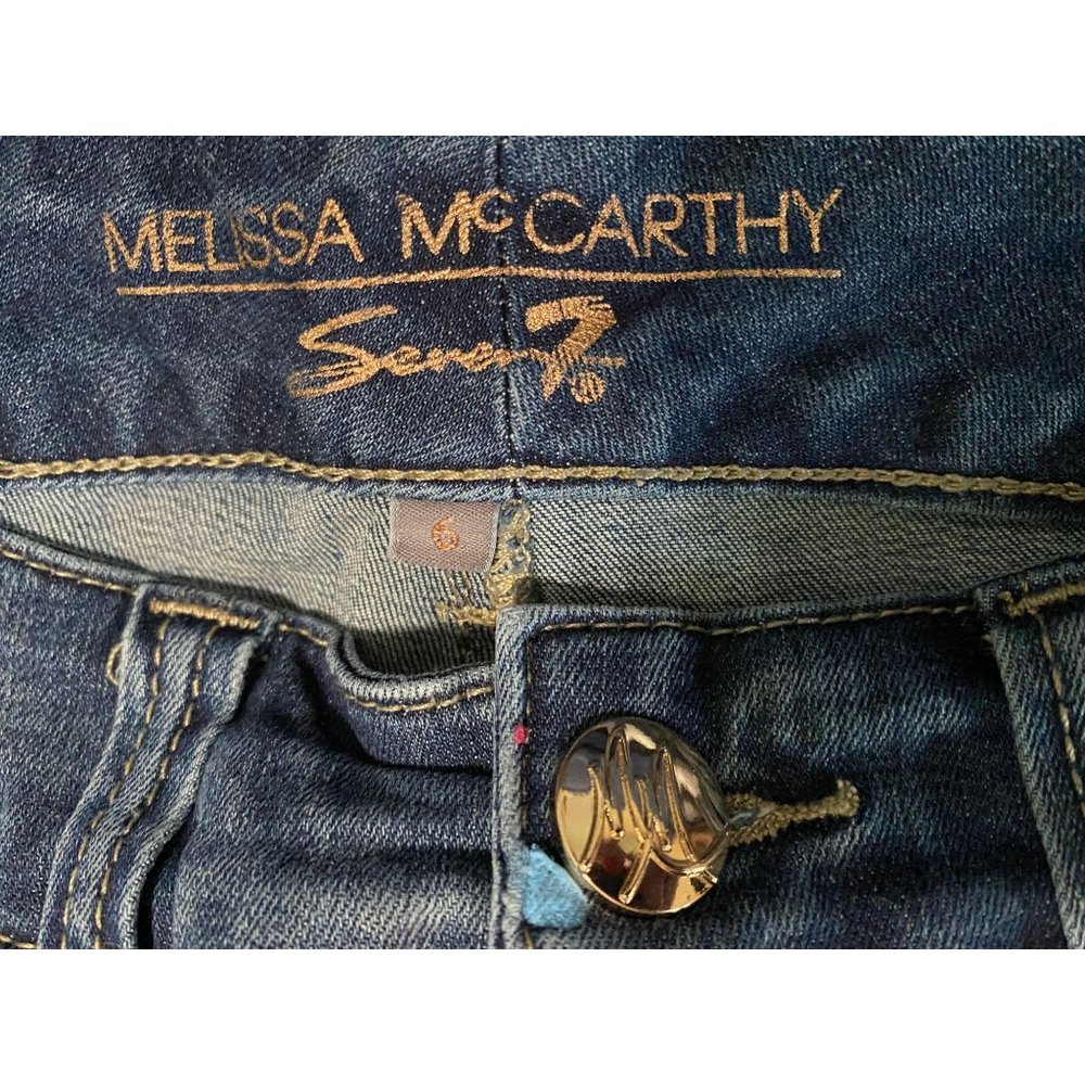 Melissa McCarthy 7 Paint Splash High Rise Jeans - Picture 6 of 6